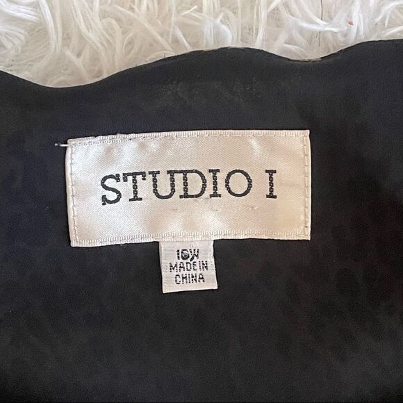 Studio I Vintage Animal Print Sleeveless Round Neck Shift Maxi Dress SZ 16W EUC - Picture 5 of 14